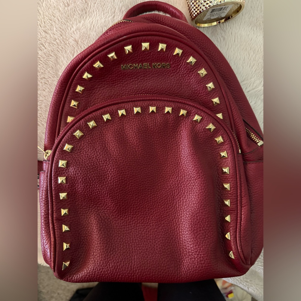 Red Michael kors small backpack brand new with tags perfect for Christmas!
